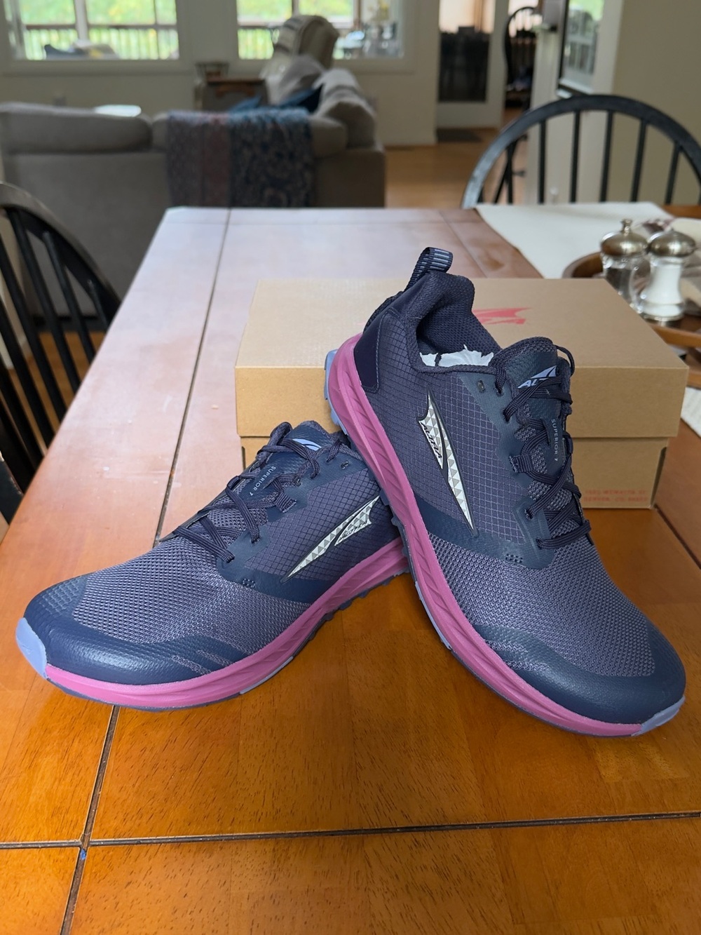 Altra Women's Navy and Pink Running Sneakers